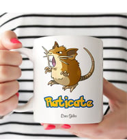 BK Gift Kişiye Özel Pokemon Raticate Beyaz Kupa Bardak
