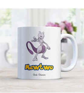 BK Gift Kişiye Özel Pokemon Mewtwo Beyaz Kupa Bardak