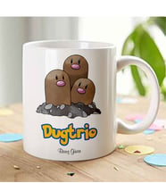 BK Gift Kişiye Özel Pokemon Dugtrio Beyaz Kupa Bardak