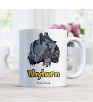 BK Gift Kişiye Özel Pokemon Rhyhorn Beyaz Kupa Bardak