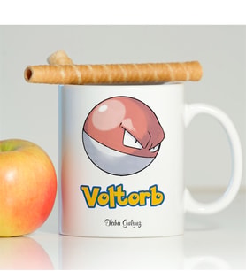 BK Gift Kişiye Özel Pokemon Voltorb Beyaz Kupa Bardak
