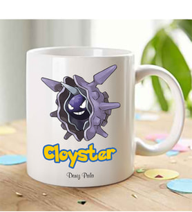 BK Gift Kişiye Özel Pokemon Cloyster Beyaz Kupa Bardak
