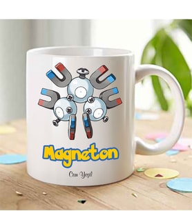 BK Gift Kişiye Özel Pokemon Magneton Beyaz Kupa Bardak
