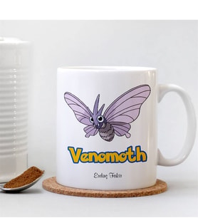 BK Gift Kişiye Özel Pokemon Venomoth Beyaz Kupa Bardak