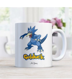 BK Gift Kişiye Özel Pokemon Golduck Beyaz Kupa Bardak