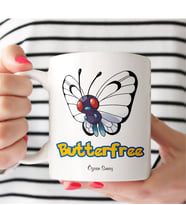 BK Gift Kişiye Özel Pokemon Butterfree Beyaz Kupa Bardak