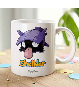 BK Gift Kişiye Özel Pokemon Shellder Beyaz Kupa Bardak