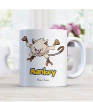 BK Gift Kişiye Özel Pokemon Mankey Beyaz Kupa Bardak