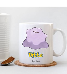 BK Gift Kişiye Özel Pokemon Ditto Beyaz Kupa Bardak
