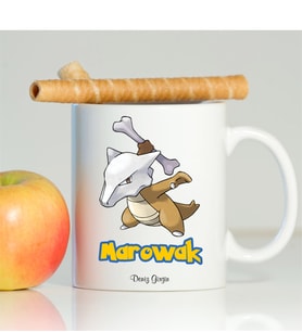 BK Gift Kişiye Özel Pokemon Marowak Beyaz Kupa Bardak