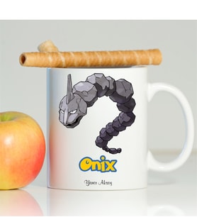 BK Gift Kişiye Özel Pokemon Onix Beyaz Kupa Bardak