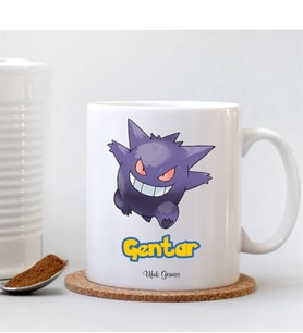 BK Gift Kişiye Özel Pokemon Gentar Beyaz Kupa Bardak