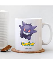 BK Gift Kişiye Özel Pokemon Gentar Beyaz Kupa Bardak