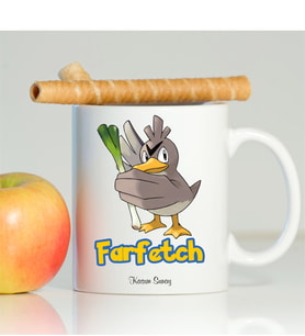 BK Gift Kişiye Özel Pokemon Farfetch Beyaz Kupa Bardak