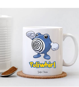 BK Gift Kişiye Özel Pokemon Poliwhirl Beyaz Kupa Bardak