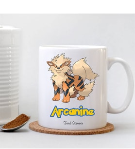 BK Gift Kişiye Özel Pokemon Arcanine Beyaz Kupa Bardak