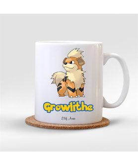 BK Gift Kişiye Özel Pokemon Growlithe Beyaz Kupa Bardak