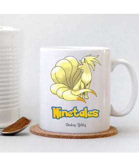BK Gift Kişiye Özel Pokemon Ninetales Beyaz Kupa Bardak