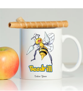 BK Gift Kişiye Özel Pokemon Beedrill Beyaz Kupa Bardak