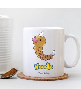BK Gift Kişiye Özel Pokemon Weedle Beyaz Kupa Bardak