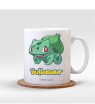 BK Gift Kişiye Özel Pokemon Bulbasaur Beyaz Kupa Bardak