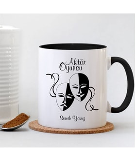 BK Gift Kişiye Özel Mesleki Oyuncu Siyah Kupa Bardak - 001