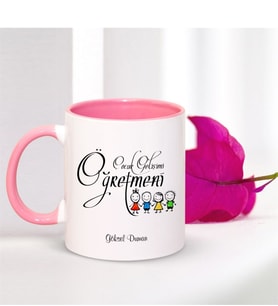 BK Gift Kişiye Özel Mesleki Çocuk Gelişimi Öğretmeni Pembe Kupa Bardak - 002
