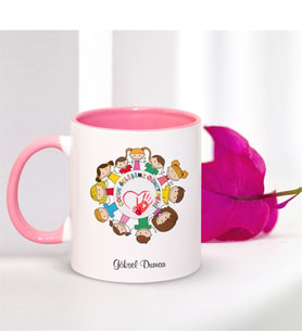 BK Gift Kişiye Özel Mesleki Çocuk Gelişimi Öğretmeni Pembe Kupa Bardak - 001