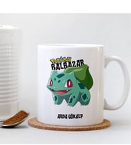 BK Gift Kişiye Özel Pokemon Balbazar Beyaz Kupa Bardak - 001