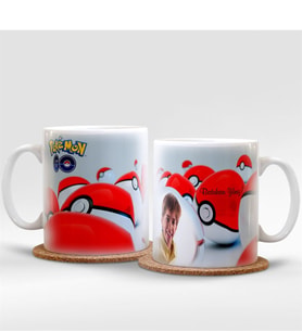 BK Gift Kişiye Özel Pokemon Beyaz Kupa Bardak - 006
