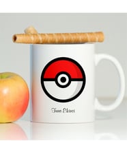 BK Gift Kişiye Özel Pokemon Beyaz Kupa Bardak - 005
