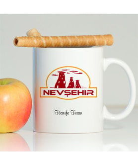 BK Gift Kişiye Özel Nevşehir Beyaz Kupa Bardak - 001