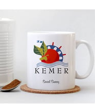 BK Gift Kişiye Özel Kemer Beyaz Kupa Bardak - 001