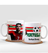 BK Gift Kişiye Özel Ronaldo Beyaz Kupa Bardak