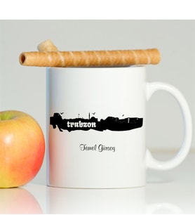BK Gift Kişiye Özel Trabzon Beyaz Kupa Bardak - 002