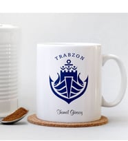 BK Gift Kişiye Özel Trabzon Beyaz Kupa Bardak - 001