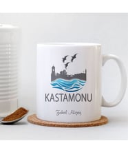 BK Gift Kişiye Özel Kastamonu Beyaz Kupa Bardak - 001