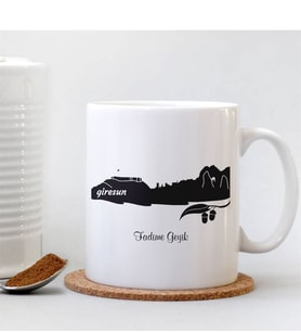 BK Gift Kişiye Özel Giresun Beyaz Kupa Bardak - 002