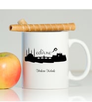 BK Gift Kişiye Özel Edirne Beyaz Kupa Bardak - 002