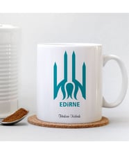 BK Gift Kişiye Özel Edirne Beyaz Kupa Bardak - 001