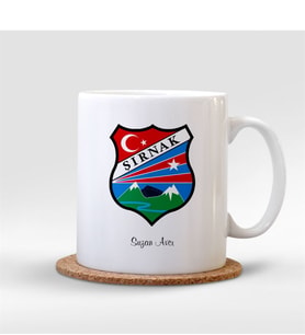 BK Gift Kişiye Özel Şırnak Beyaz Kupa Bardak - 001