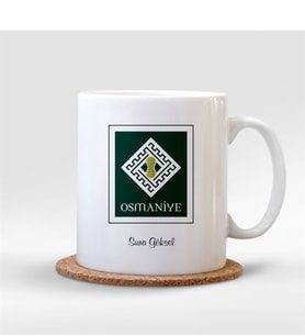 BK Gift Kişiye Özel Osmaniye Beyaz Kupa Bardak - 001