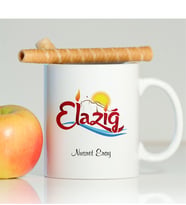 BK Gift Kişiye Özel Elazığ Beyaz Kupa Bardak - 001