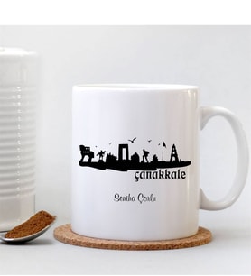 BK Gift Kişiye Özel Çanakkale Beyaz Kupa Bardak - 002