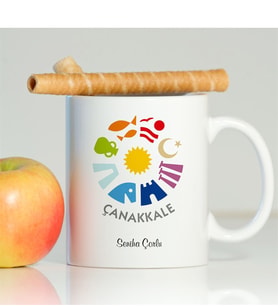 BK Gift Kişiye Özel Çanakkale Beyaz Kupa Bardak - 001