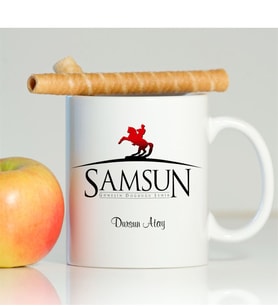 BK Gift Kişiye Özel Samsun Beyaz Kupa Bardak - 001