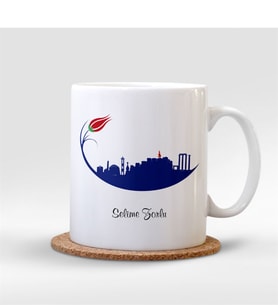 BK Gift Kişiye Özel Kütahya Beyaz Kupa Bardak - 001