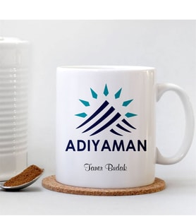 BK Gift Kişiye Özel Adıyaman Beyaz Kupa Bardak - 001