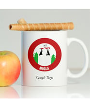 BK Gift Kişiye Özel Muğla Beyaz Kupa Bardak - 001