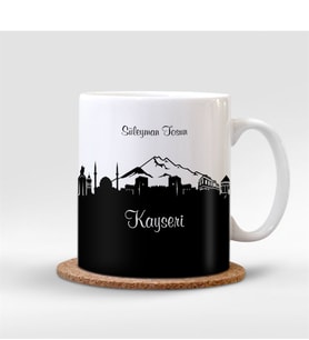 BK Gift Kişiye Özel Kayseri Beyaz Kupa Bardak - 002